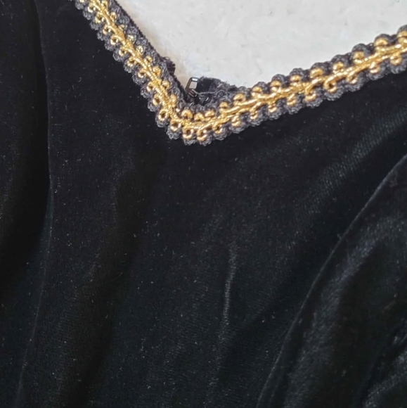 SEXY 90's Les Robes Galleria Black Velvet Luxurious Evening Dress Size 9/10 - Picture 8 of 9